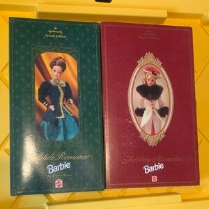 Vintage 1995 & 1996 NRB Hallmark Holiday Memories & Yuletide Romance Barbies